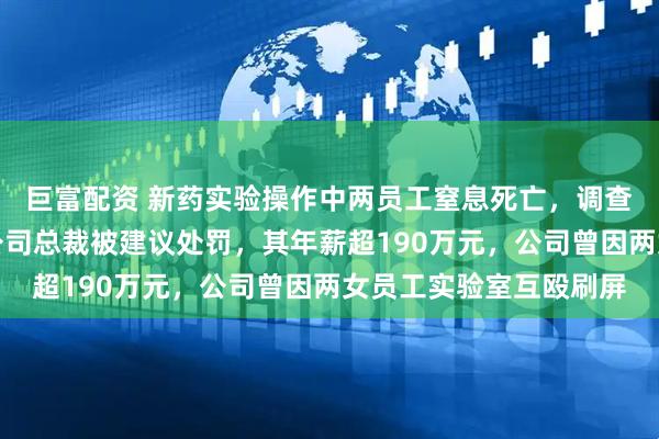 巨富配资 新药实验操作中两员工窒息死亡，调查报告公布！知名上市公司总裁被建议处罚，其年薪超190万元，公司曾因两女员工实验室互殴刷屏